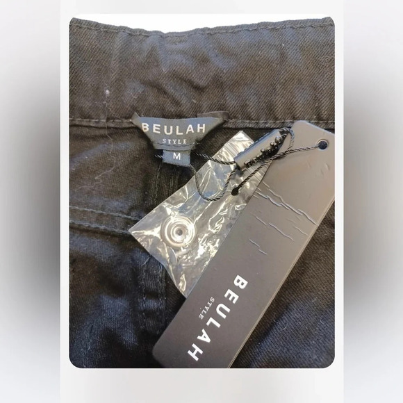 Beulah Chain Linked Pearl Embellished  Black Straight Leg Jeans Size Medium - Picture 8 of 14